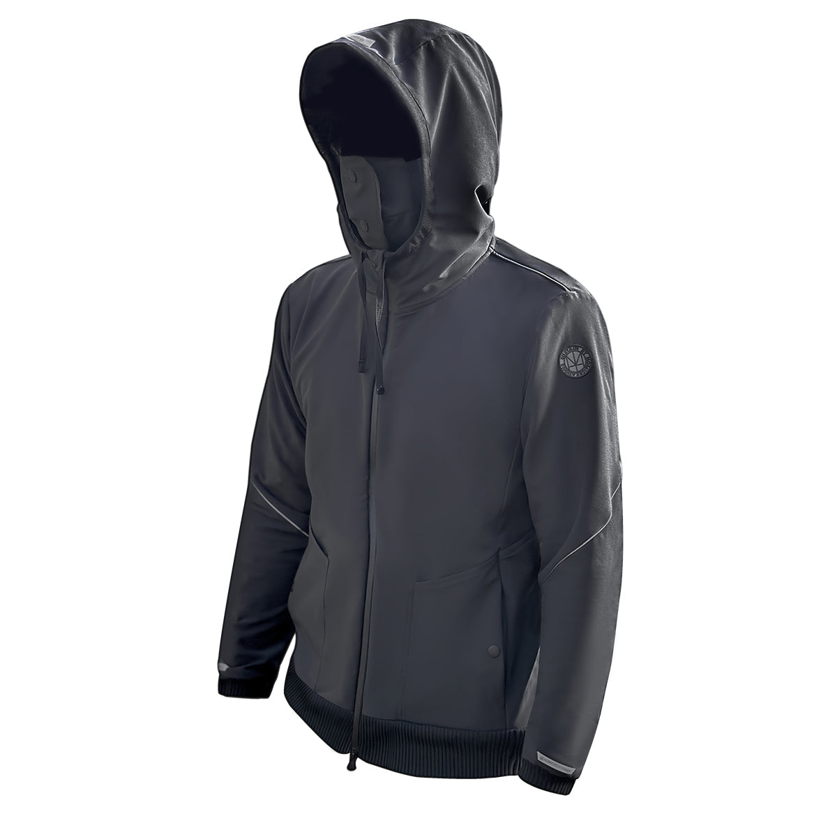 HOMI TheHood Tech fully zipped tactical hoodie — stretch fabric, multiple pockets, water repellent