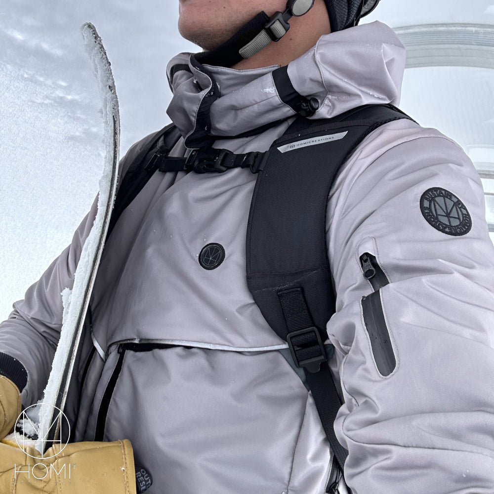 HOMI Next 2.0 Heated Jacket — Japanese carbon fiber heating, far-infrared technology, 12 pockets